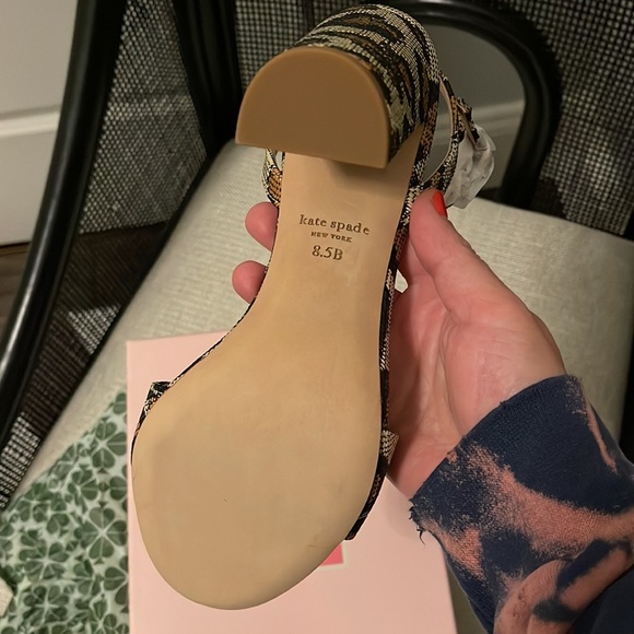 Kate Spade leopard raffia heels - Picture 3 of 4